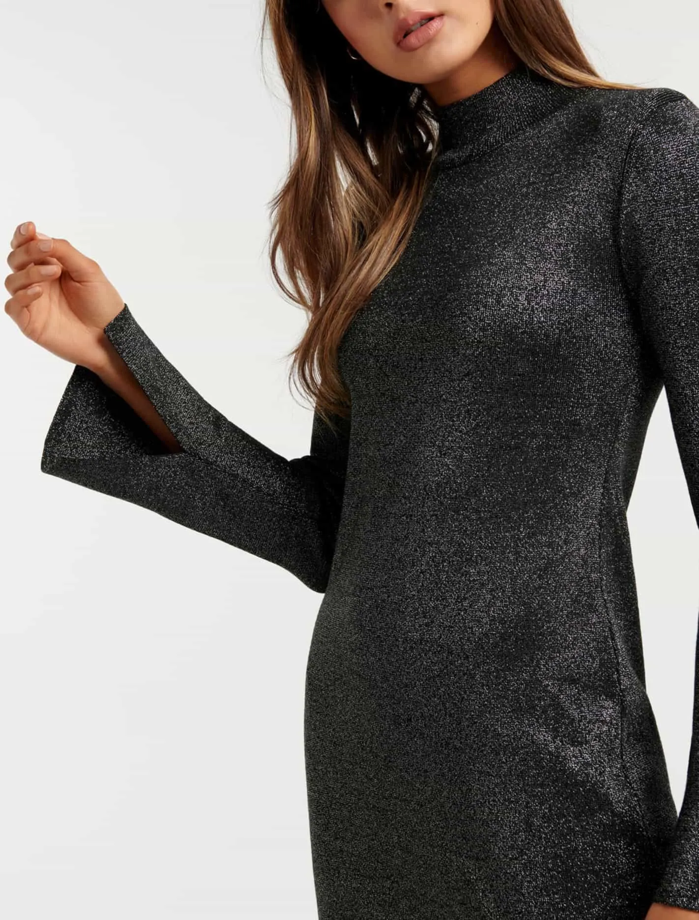 Giselle Metallic Mini Knit Dress