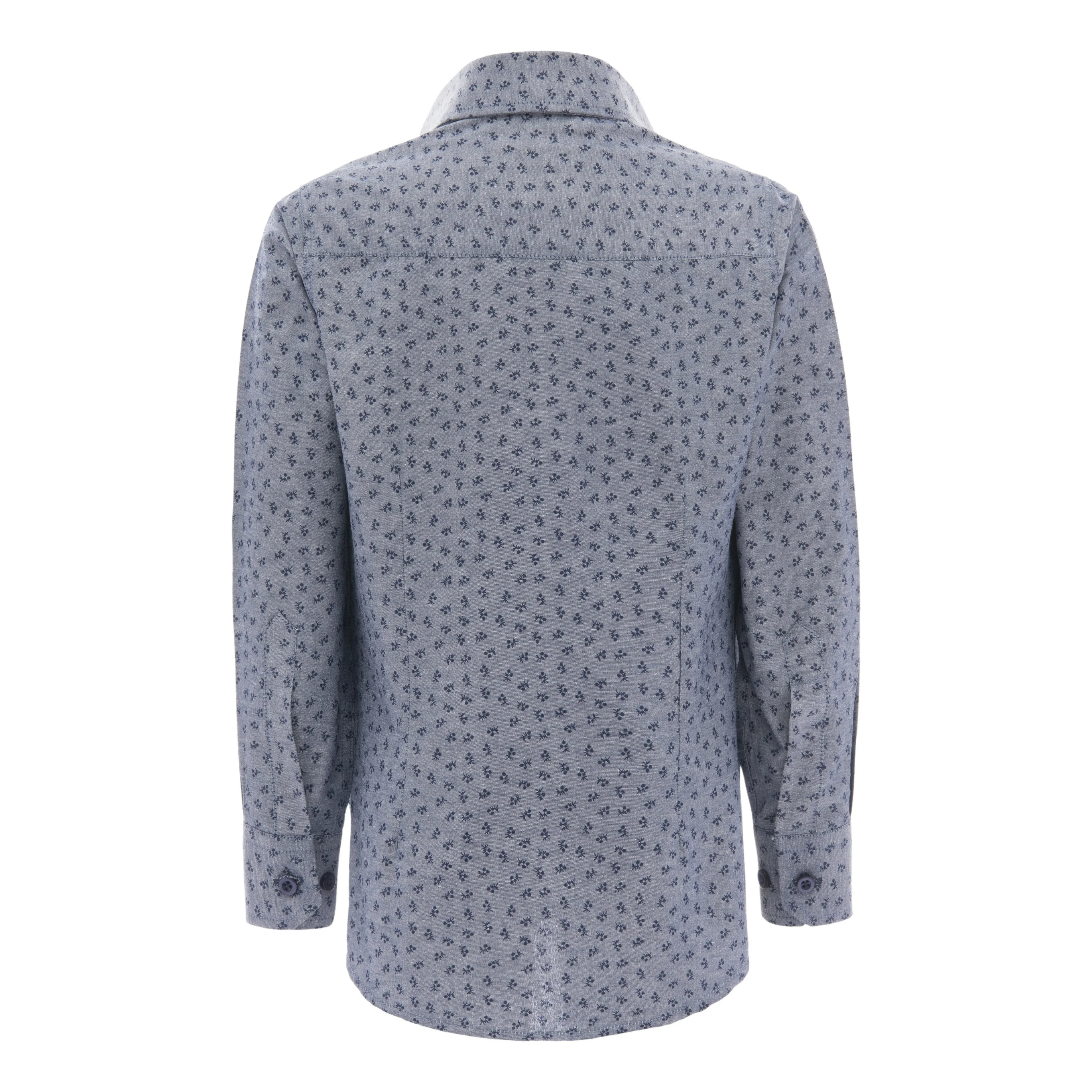 Gray Dandelion Print Dress Shirt