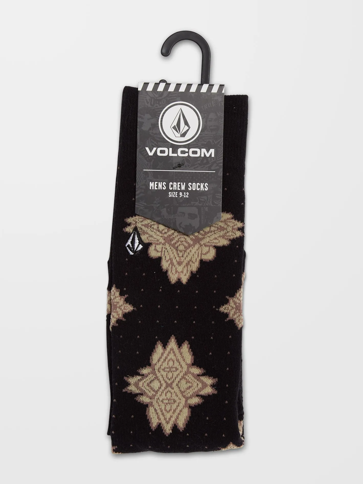 Grit Mandala Socks - NEW BLACK