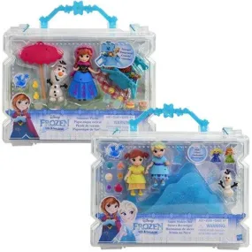 Hasbro Frozen Little Kingdom Mini Dolls Collection in Suitcase - Snow Sisters, Summer Picnic