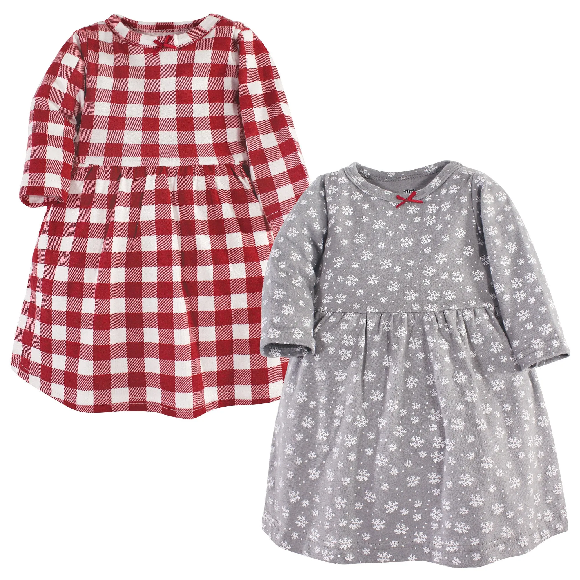 Hudson Baby Cotton Dresses, Snowflake