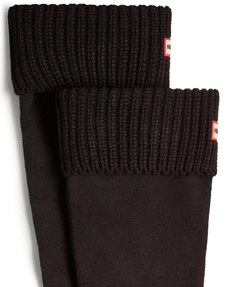 Hunter Half Cardigan In Sock Boot Black