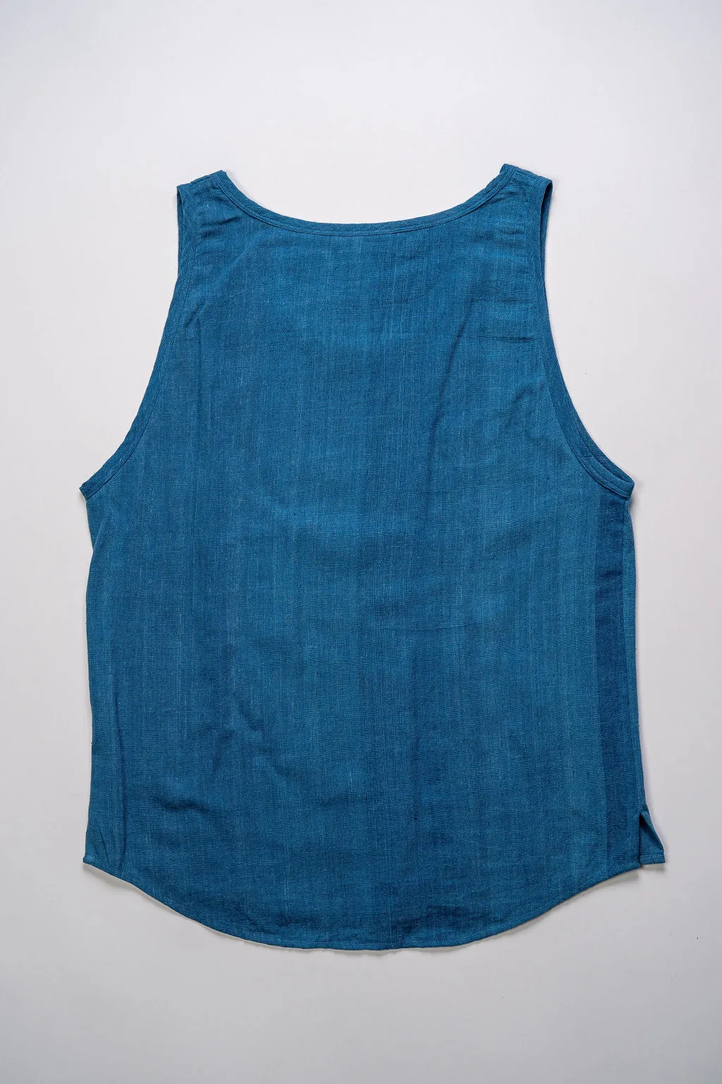 Indi   Ash Ripley Tank Handwoven Kala Cotton - Indigo