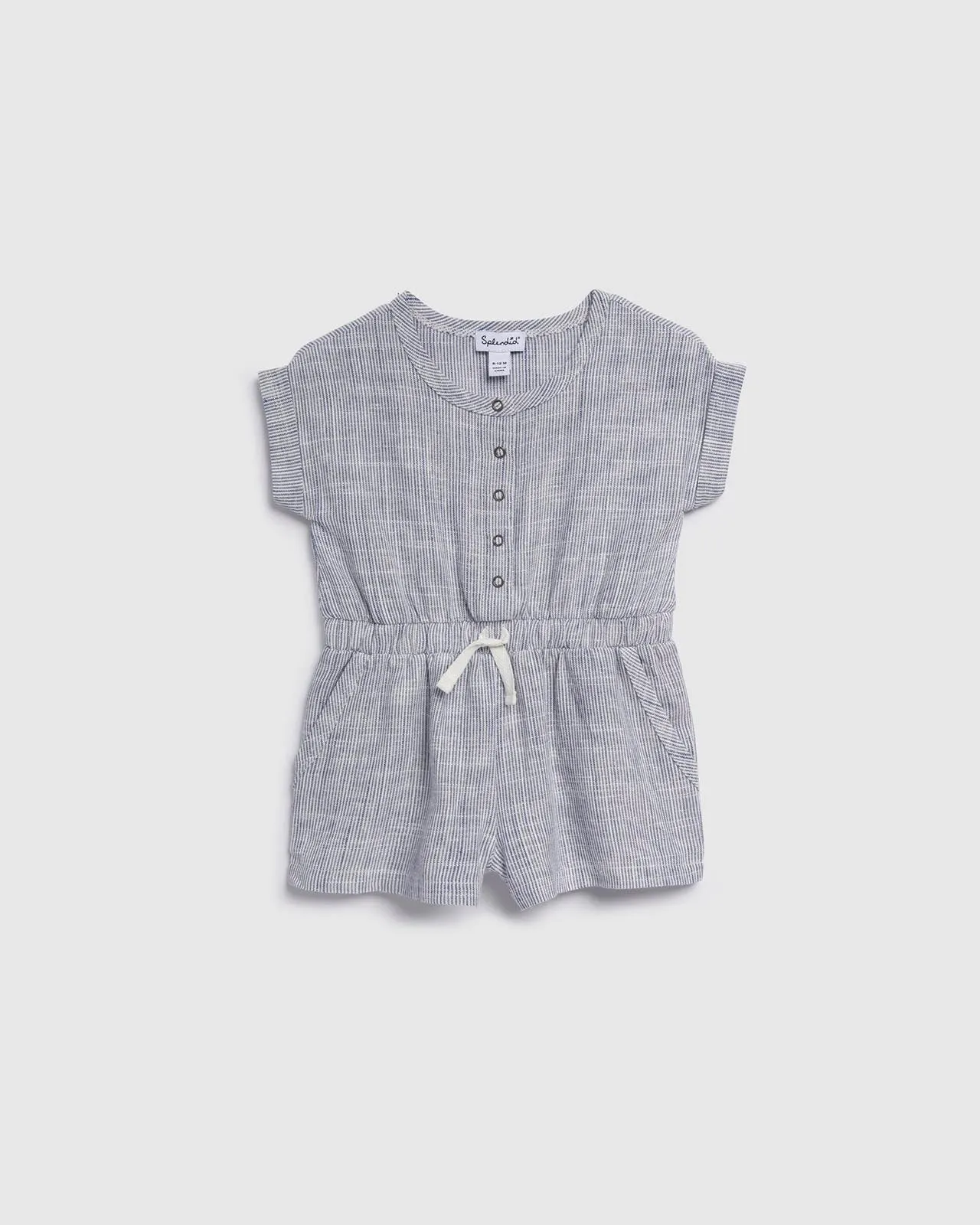 Infant Girls Railroad Stripe Romper