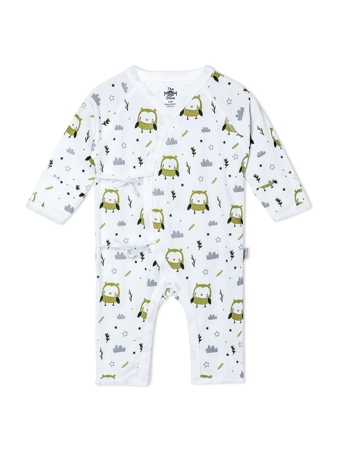 Jabla Style Infant Romper Combo of 2-Jungle Elephant-Sleepless Owl