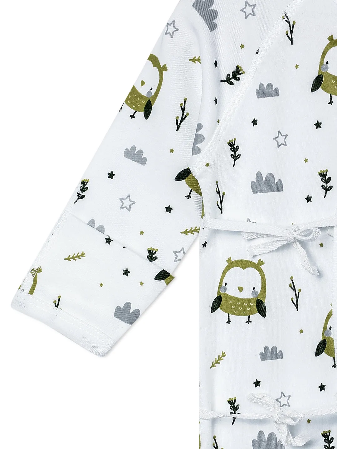 Jabla Style Infant Romper Combo of 2-Jungle Elephant-Sleepless Owl