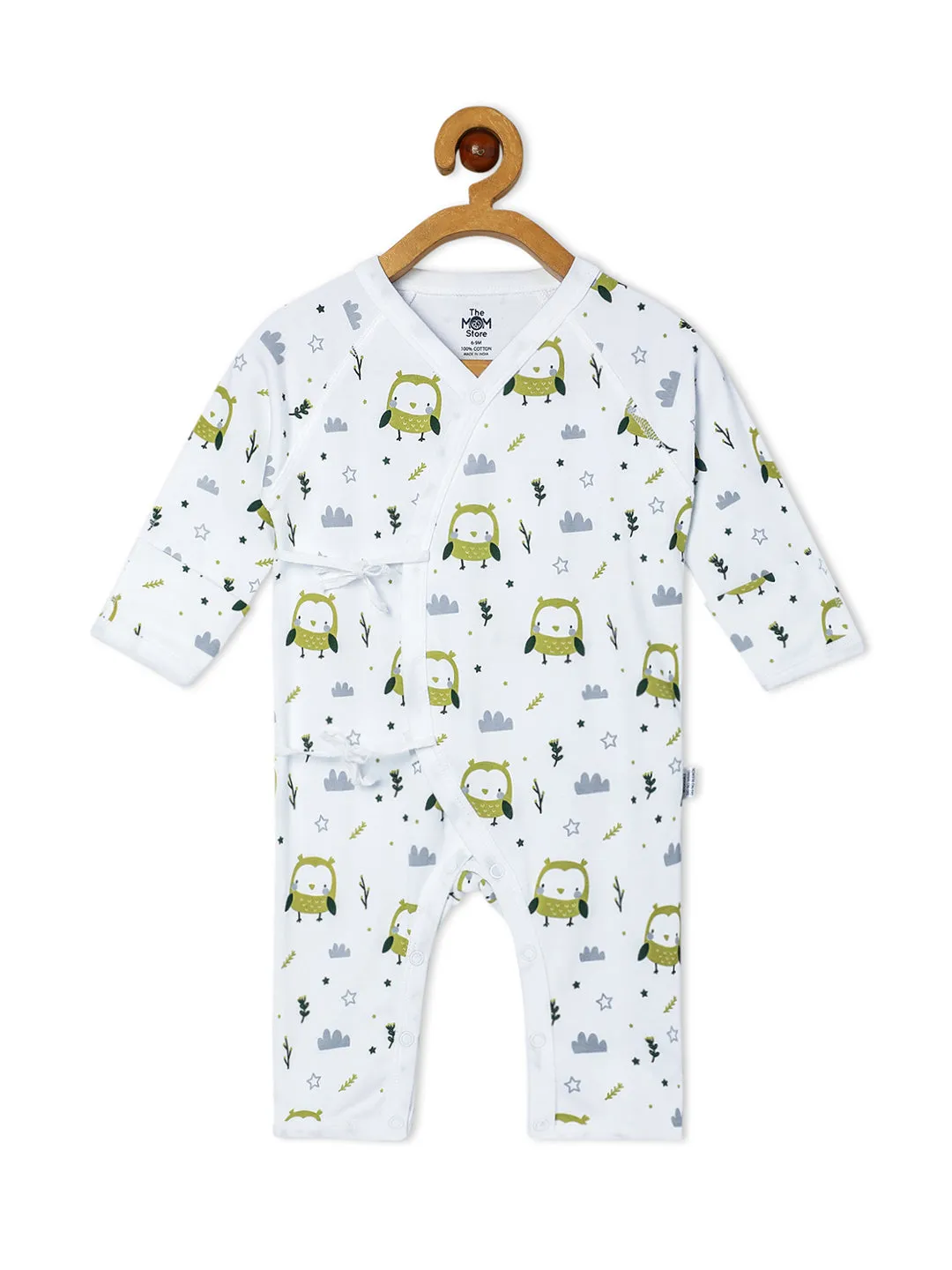 Jabla Style Infant Romper Combo of 2-Jungle Elephant-Sleepless Owl