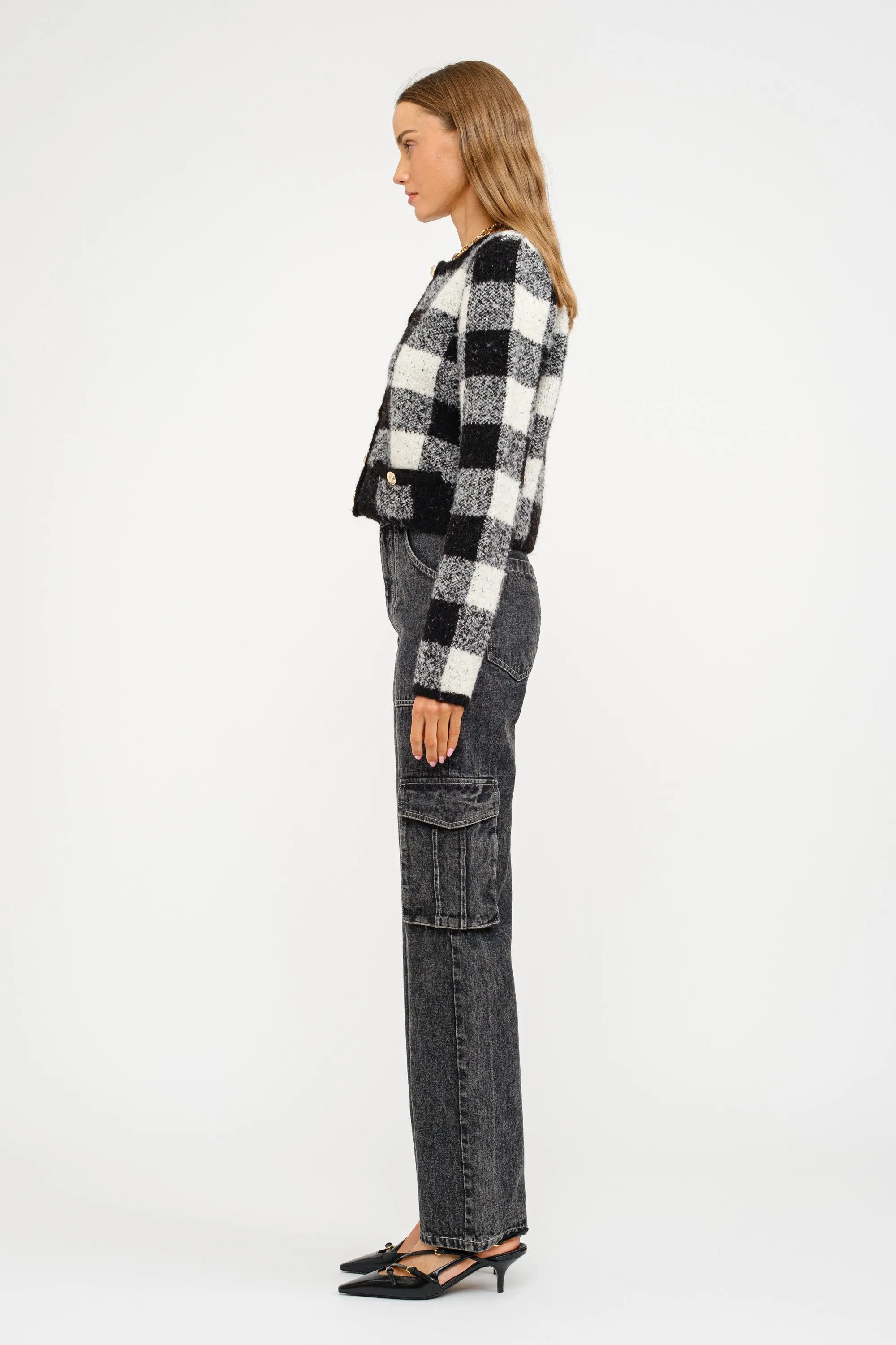 Karlie Plaid Cardigan