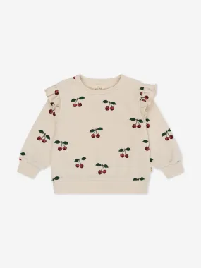 Konges Sløjd Girls Lou Frill Cherry Sweatshirt in Multicolour