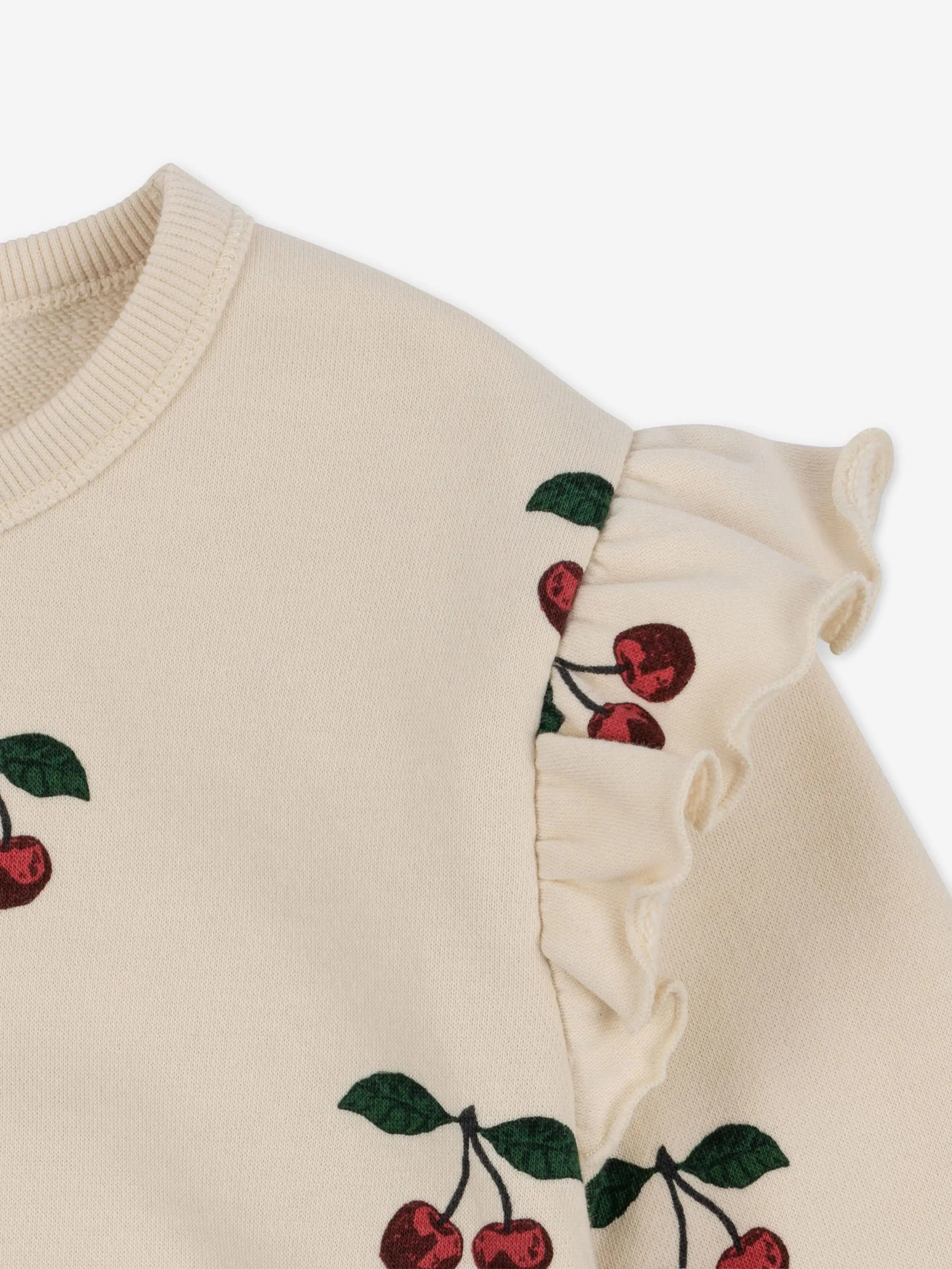 Konges Sløjd Girls Lou Frill Cherry Sweatshirt in Multicolour