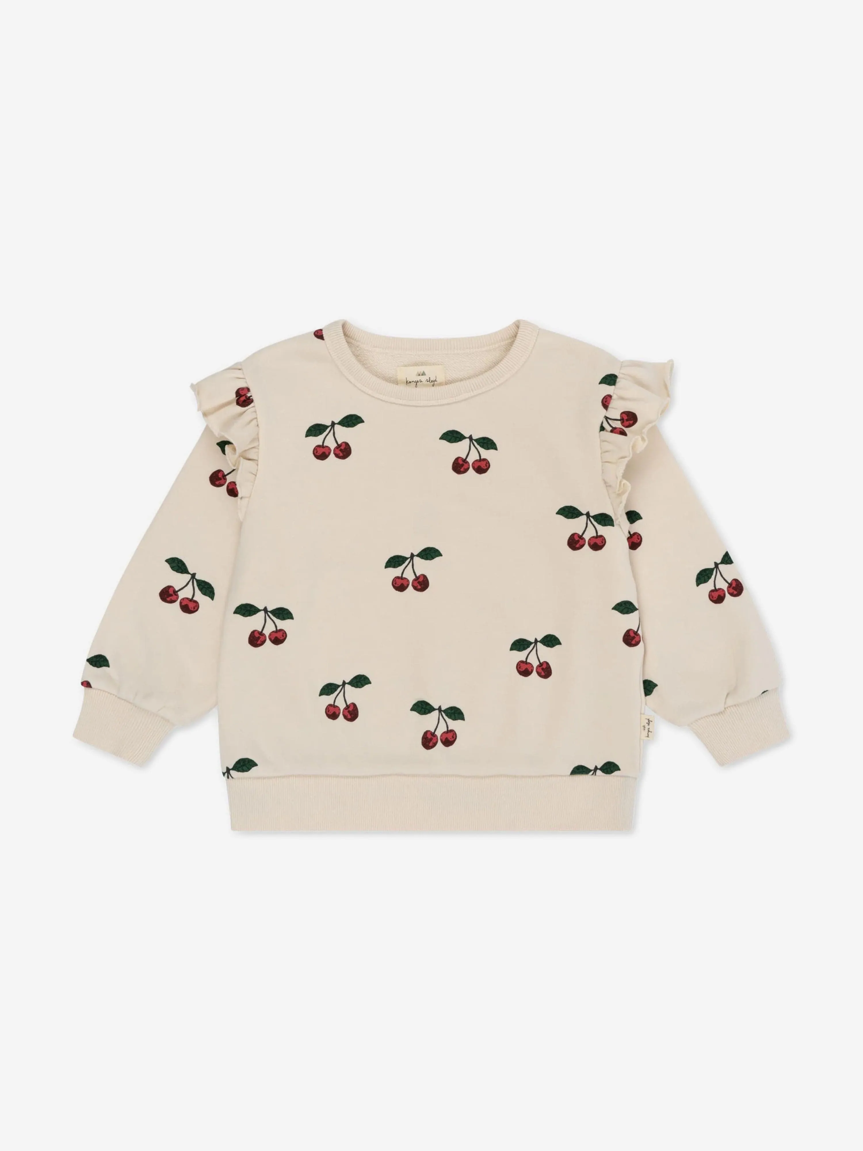 Konges Sløjd Girls Lou Frill Cherry Sweatshirt in Multicolour