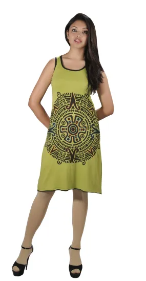 ladies-sleevless-dress-with-front-embroidery-green-mandala