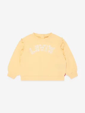 Levi's Wear Baby Girls Balloon Sleeve Sweatshirt in Yellow