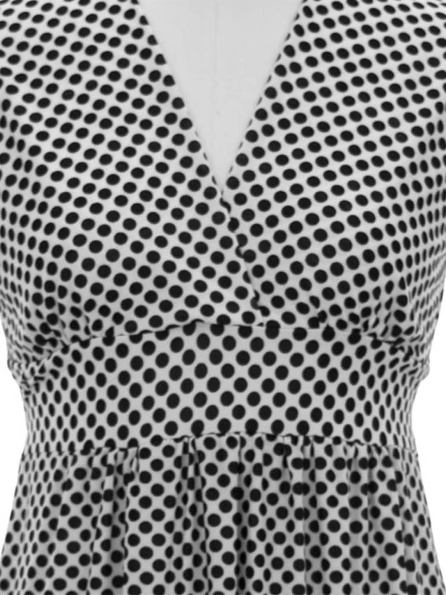 Lightweight Sleeveless V-Neck Polka Dot Dress