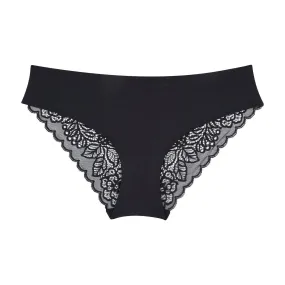 Lily Lace Bum Bikini Brief - Black