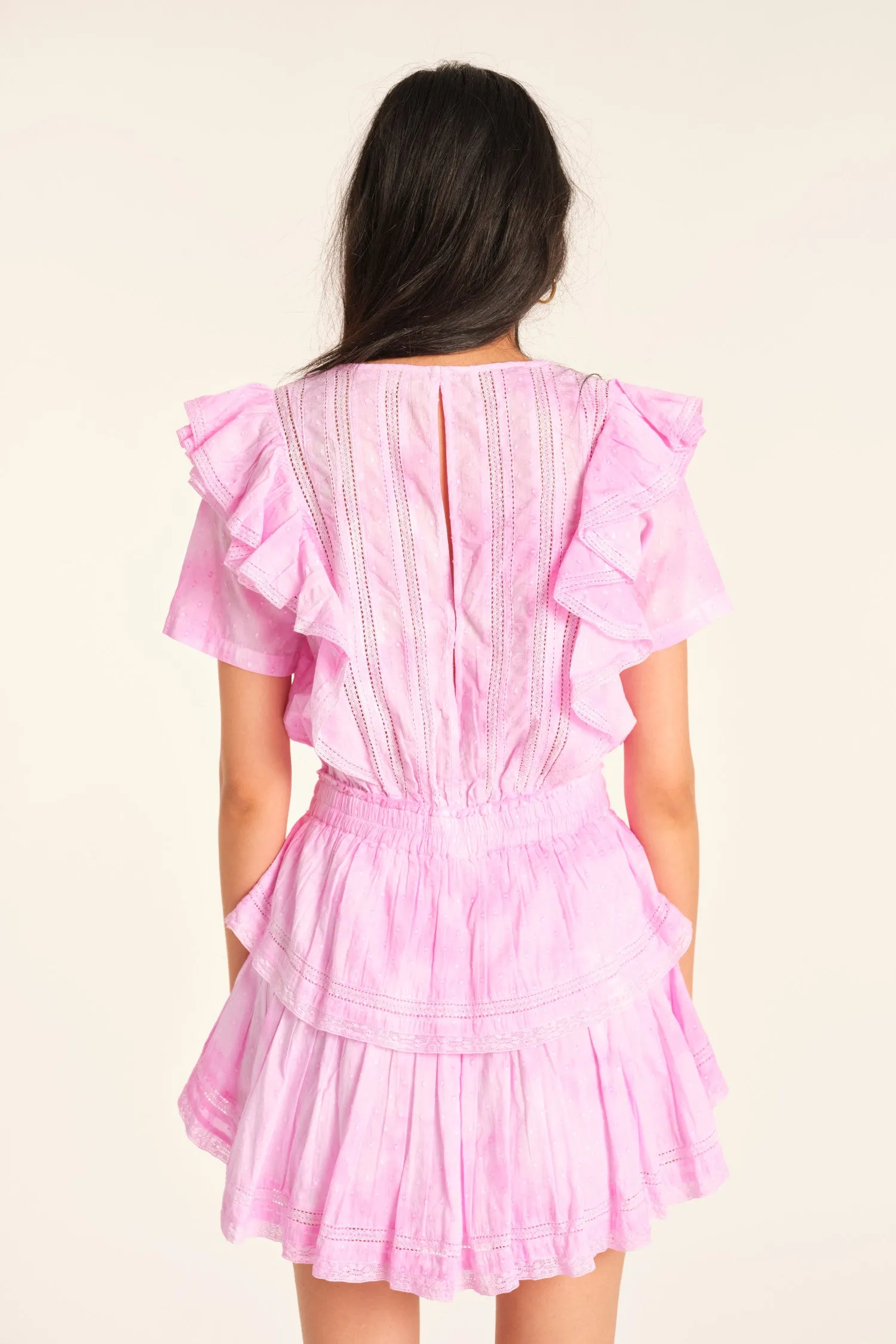 Love Shack Fancy - Natasha Dress in Peony Pink