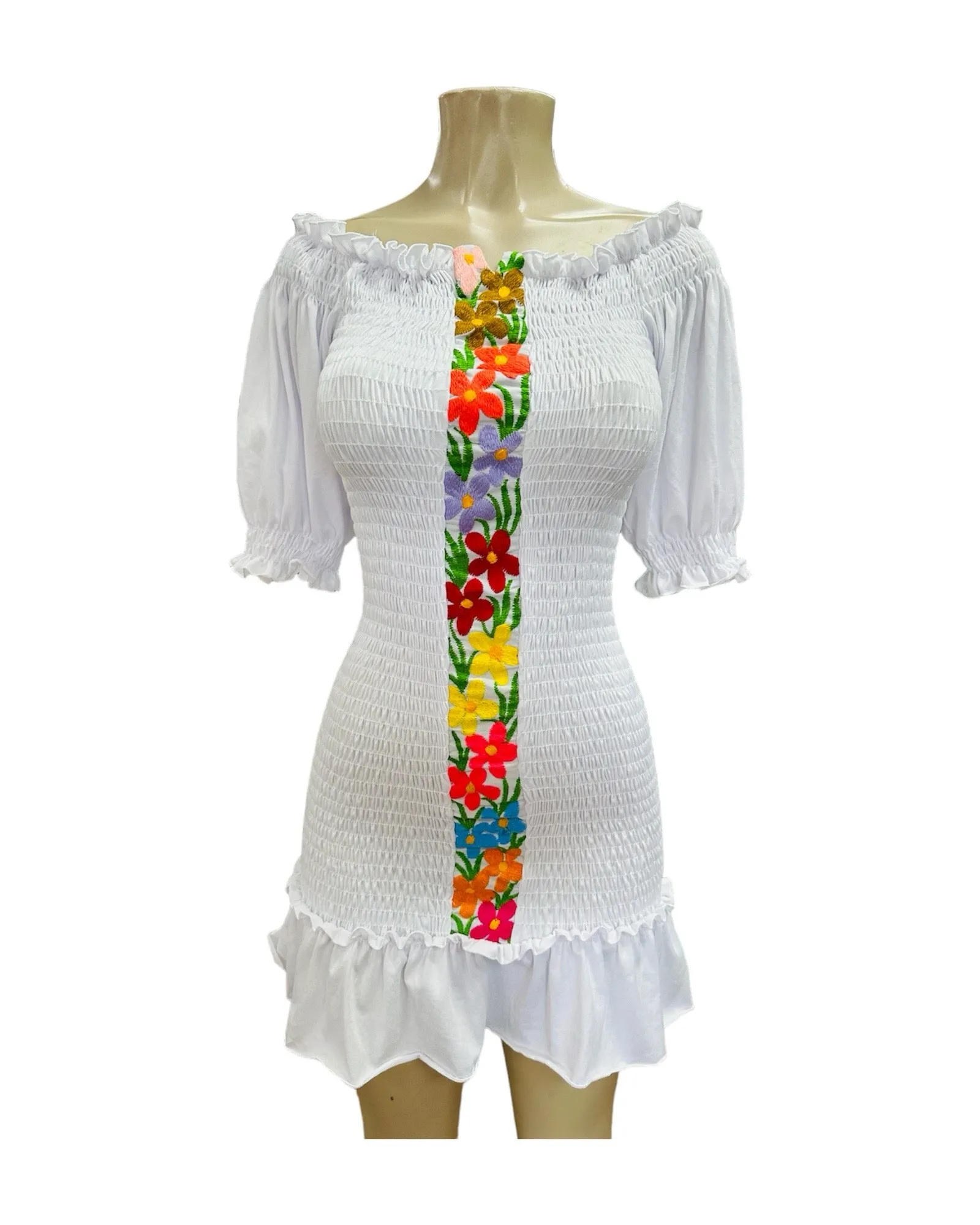 Maribel Mexican White Dress