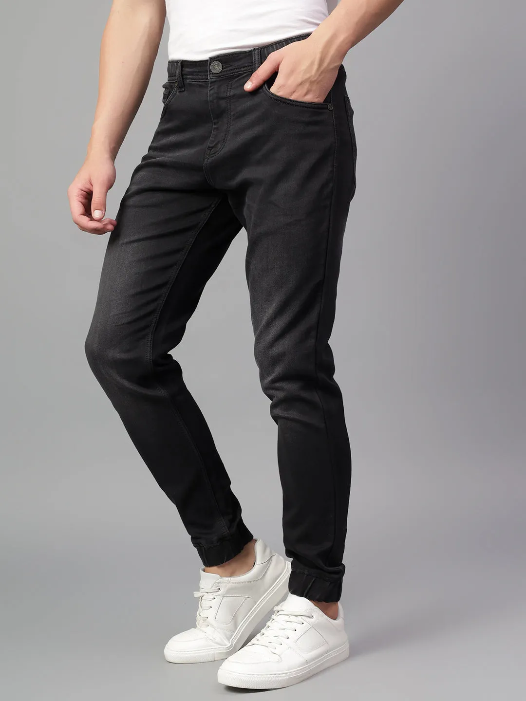 Men's Black Solid Casual Jogger