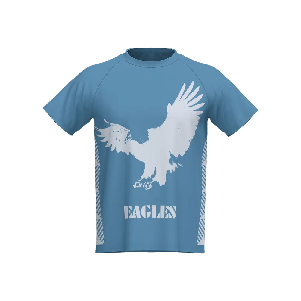 Men's Eagles Seamless Knit Short Sleeve T-shirt-Cotton Feel Lightweight