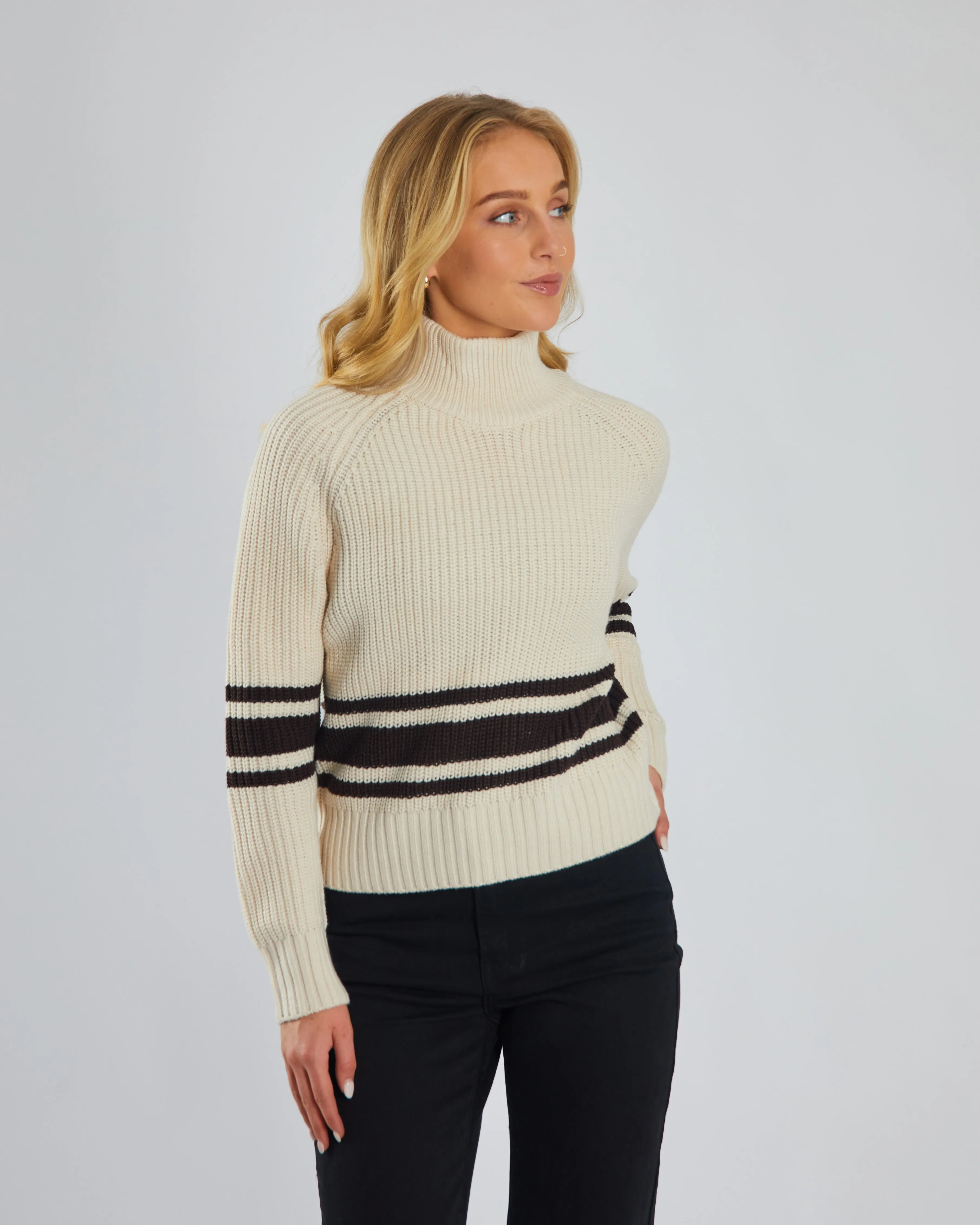 Millie Knit Stone White