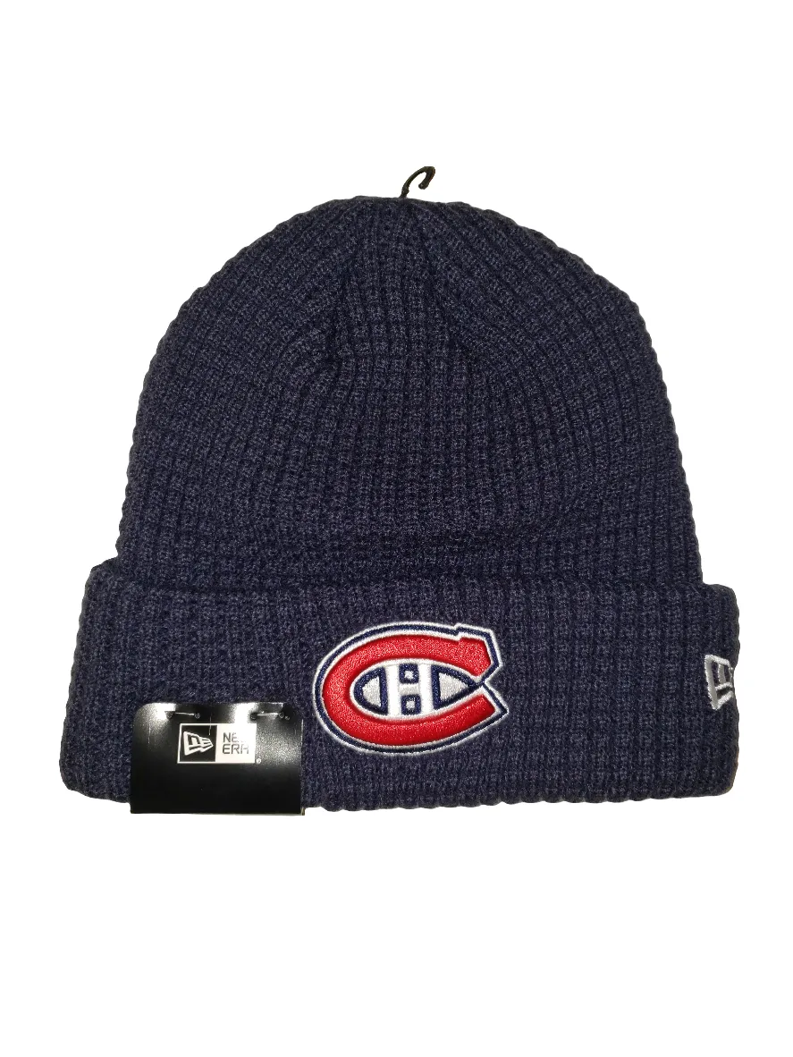 Montreal Canadiens NHL New Era Men's Navy Waffle Beanie Knit Hat