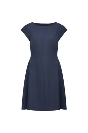 Multi-Way Stretch Boat Neck Flare Dress