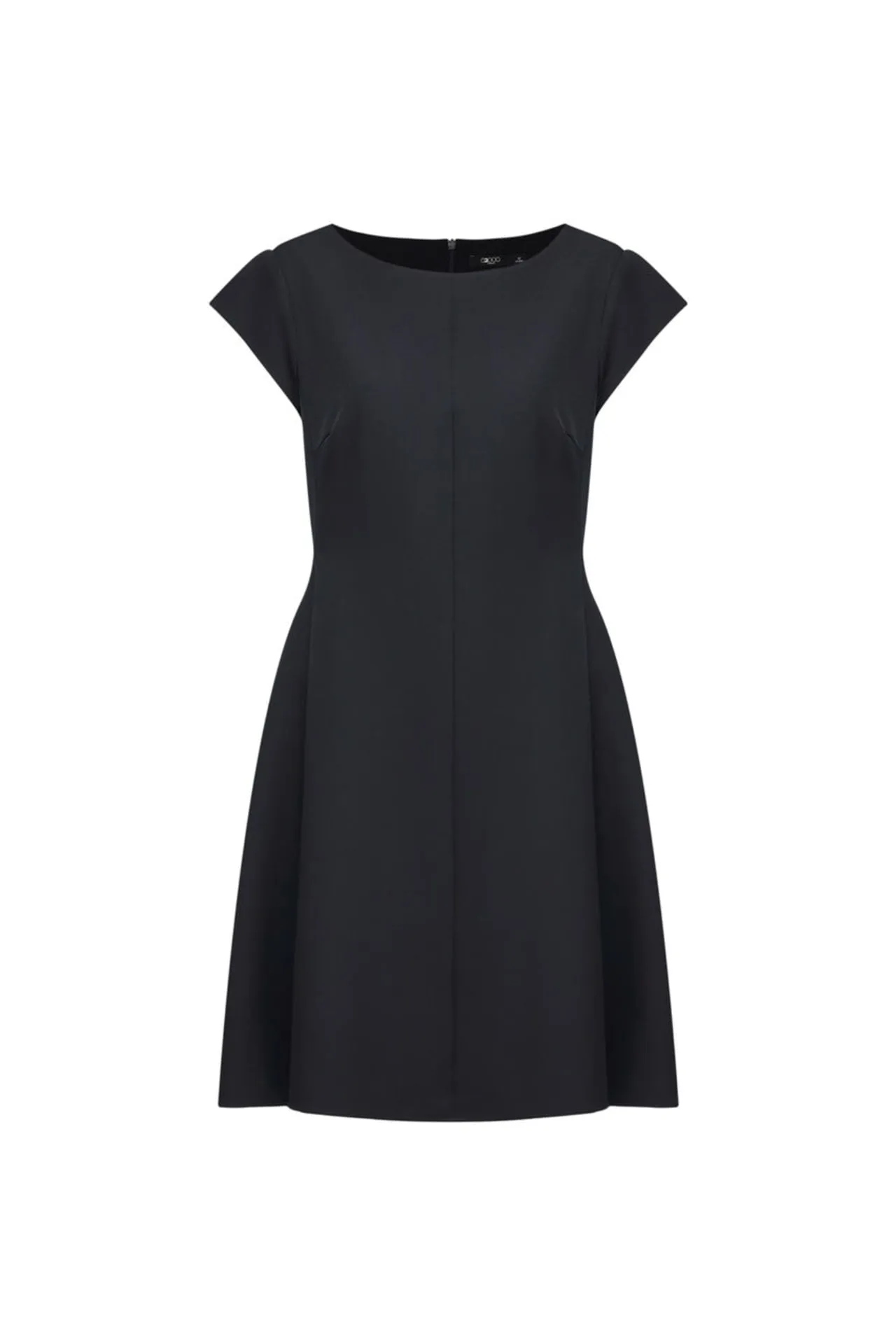 Multi-Way Stretch Boat Neck Flare Dress