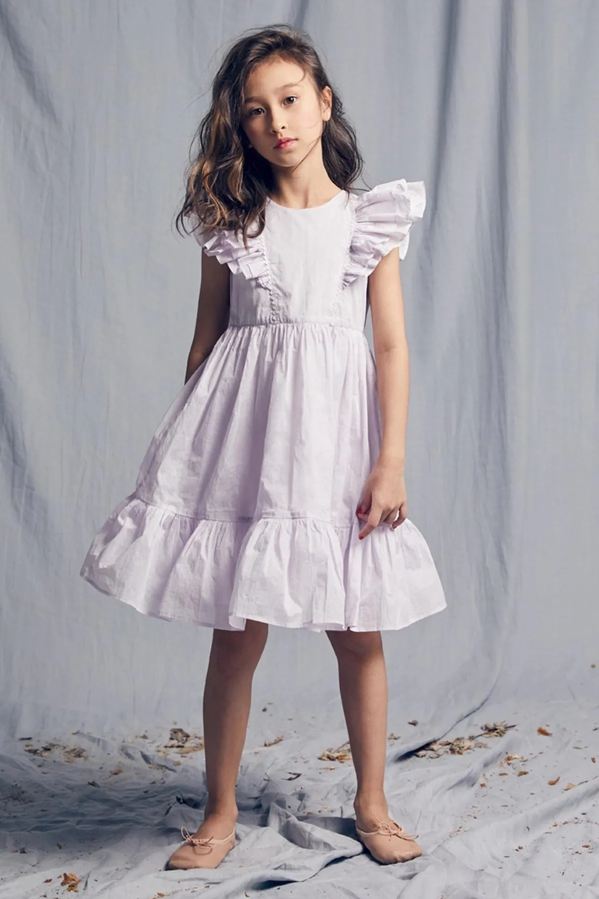 Nellystella Aurelia Girls Dress - Thistle