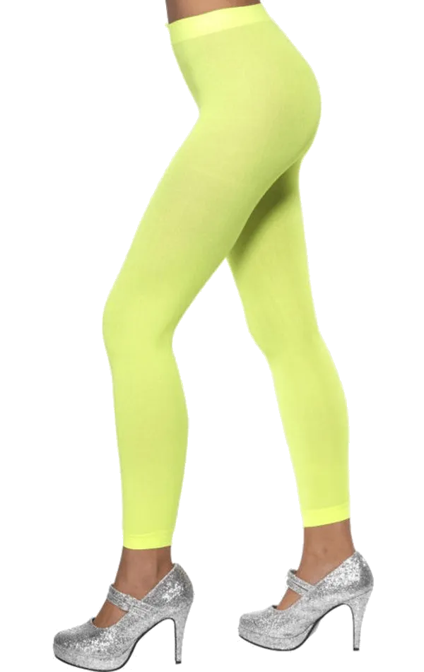 Neon Green Footless Tights