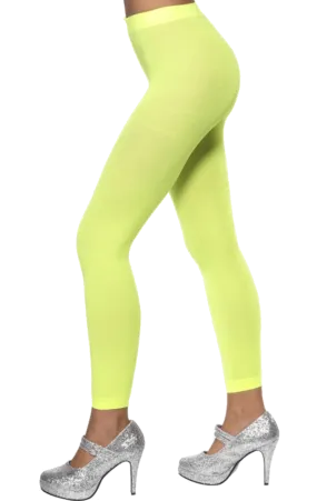 Neon Green Footless Tights