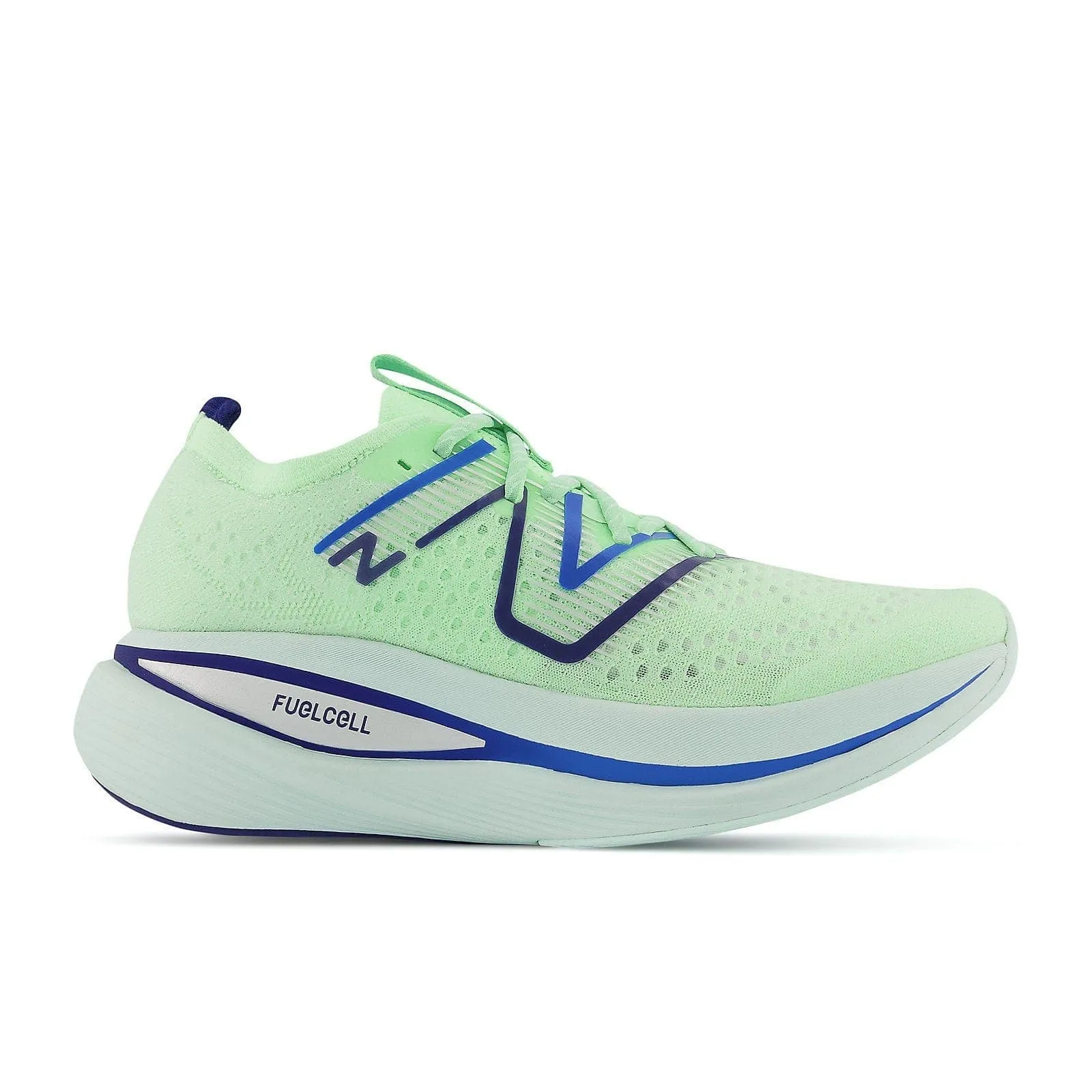 New Balance FuelCell SuperComp Trainer (Mens) - Vibrant spring glo with victory blue and vibrant apricot