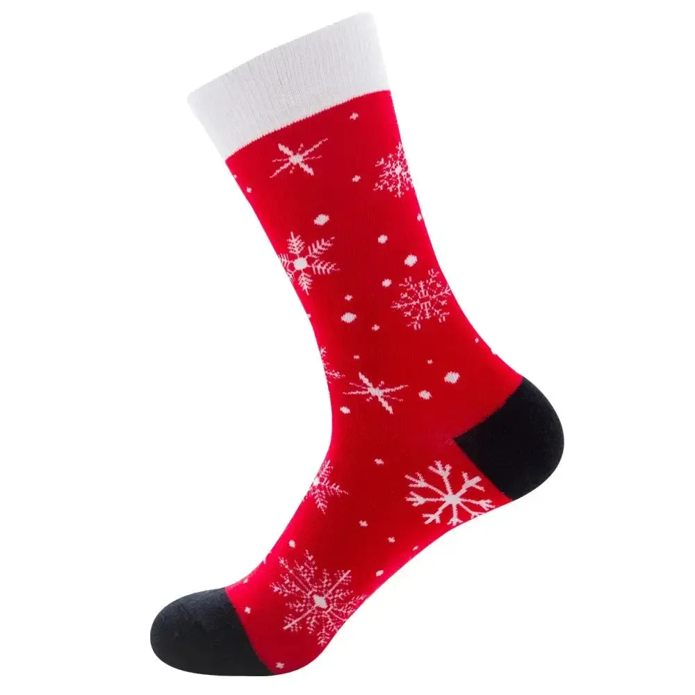 New Christmas Socks Men Funny 2023 Christmas Tree Snowflake Santa Claus Elk Snow Cotton Happy Socks Men New Year Sokken Harajuku