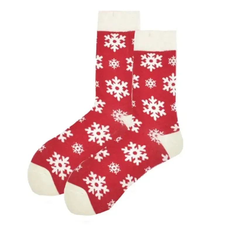 New Christmas Socks Men Funny 2023 Christmas Tree Snowflake Santa Claus Elk Snow Cotton Happy Socks Men New Year Sokken Harajuku