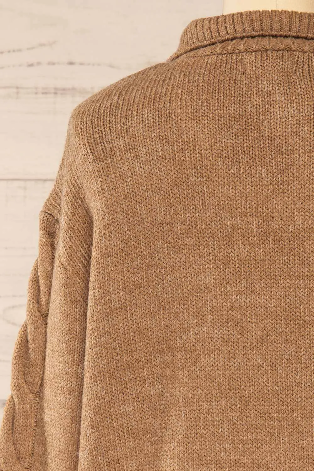 Nottingham Brown | Quarter Zip Knit Sweater