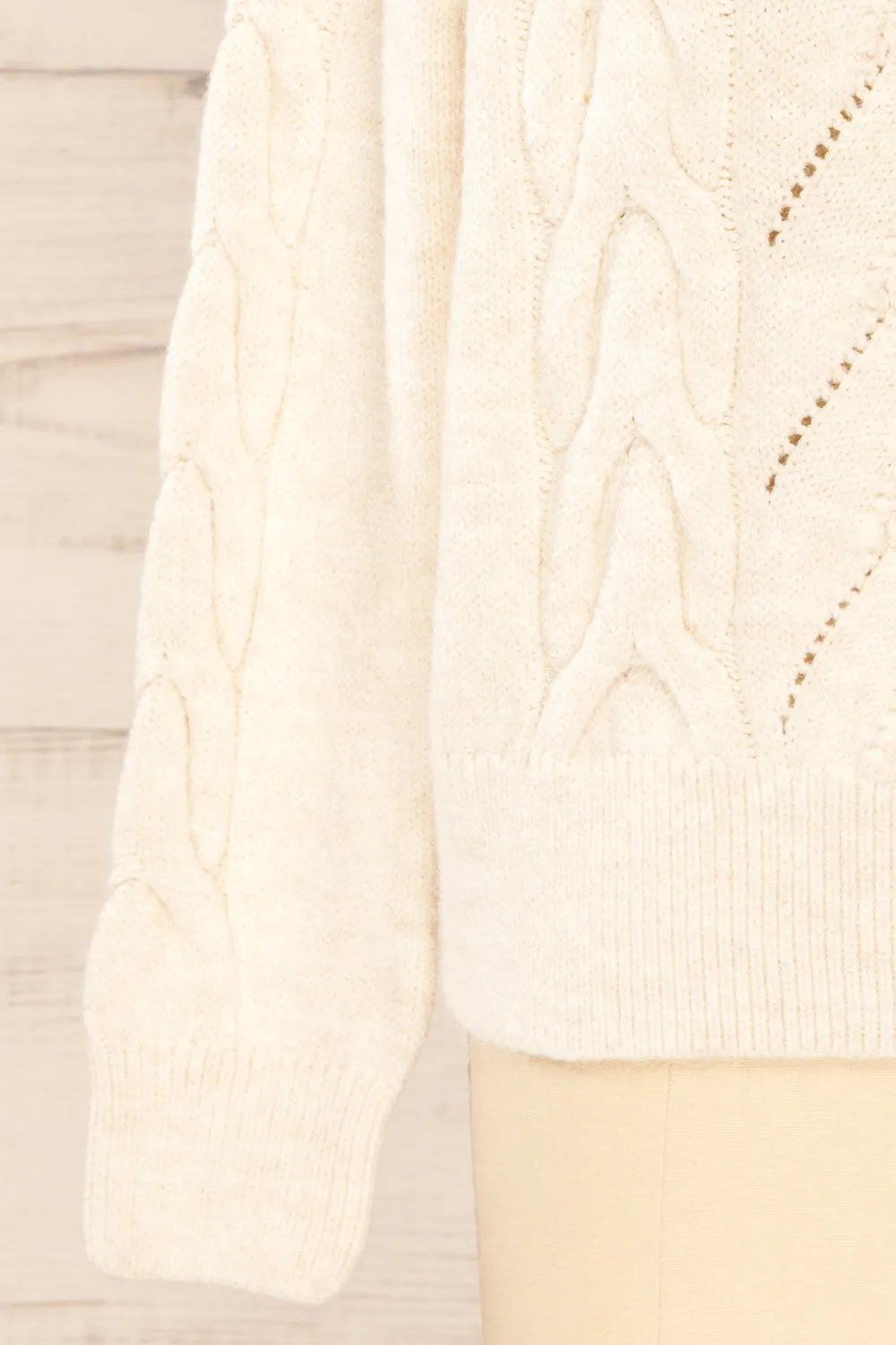 Nottingham Ivory | Quarter Zip Knit Sweater