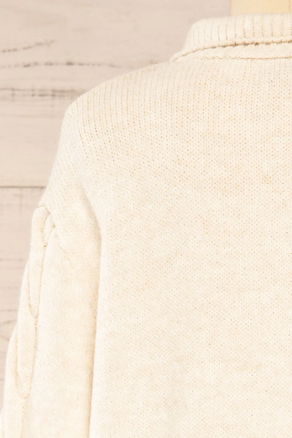 Nottingham Ivory | Quarter Zip Knit Sweater