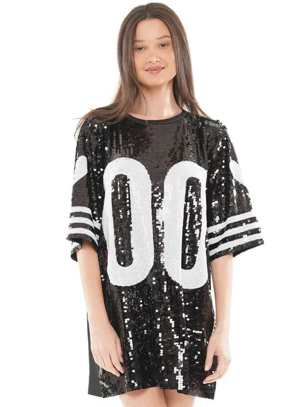 OS Double Zero Sequin Dress