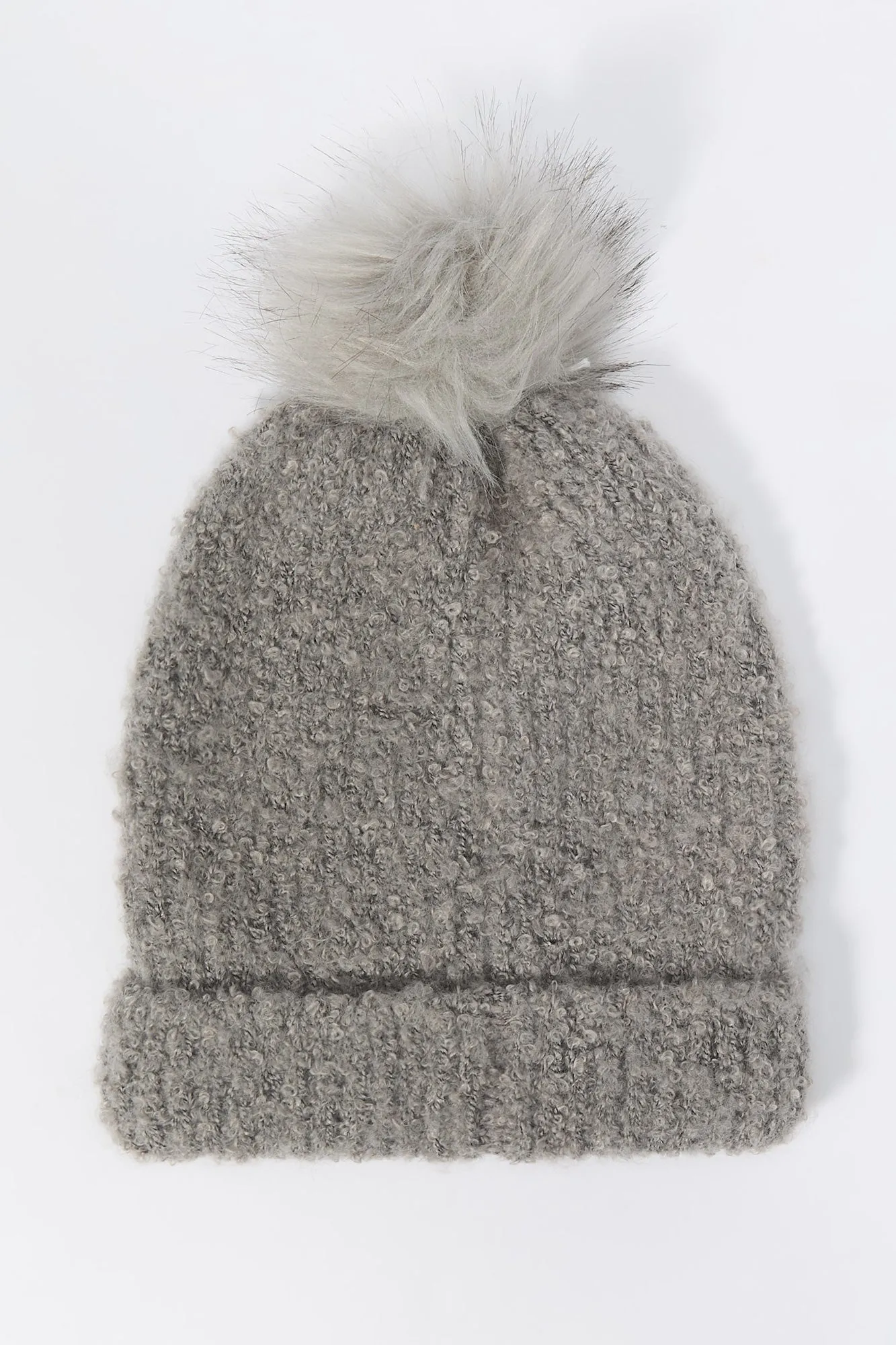 Pearl Knit Beanie with Pom Pom