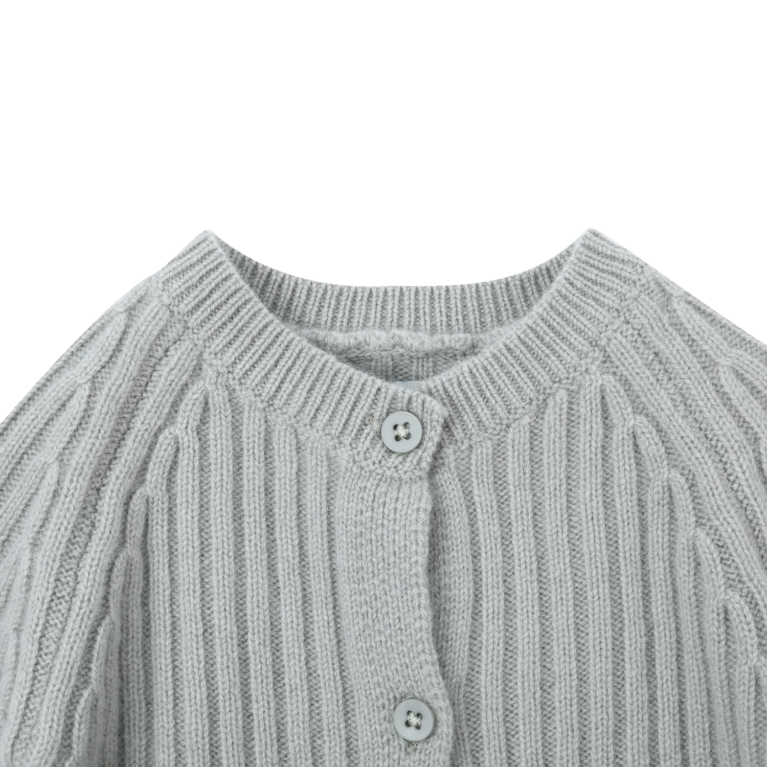 Perino Merino Wool Cardigan | Silvery Sage Melange