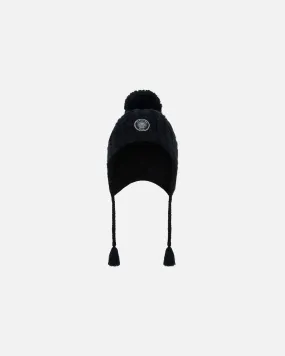 Peruvian Knit Hat Black