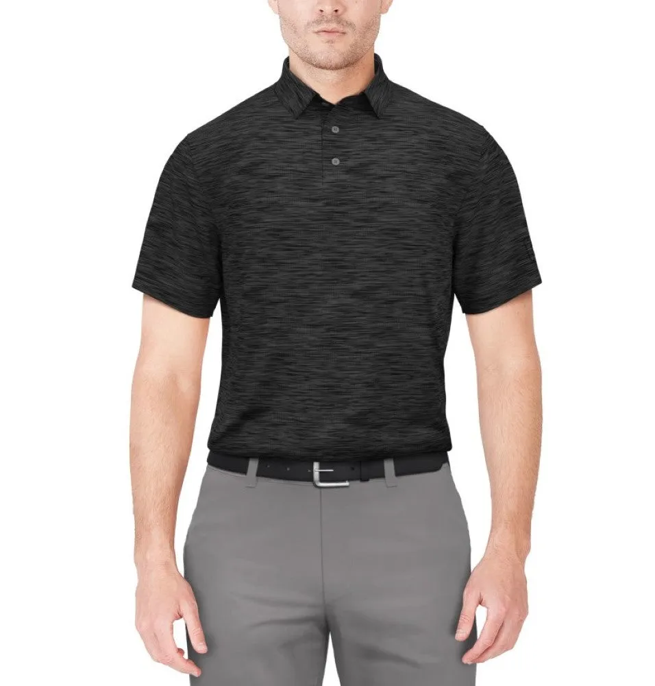 PGA Tour Mens Airflux Jaspe Cotton Short Sleeve Golf Polo Shirt