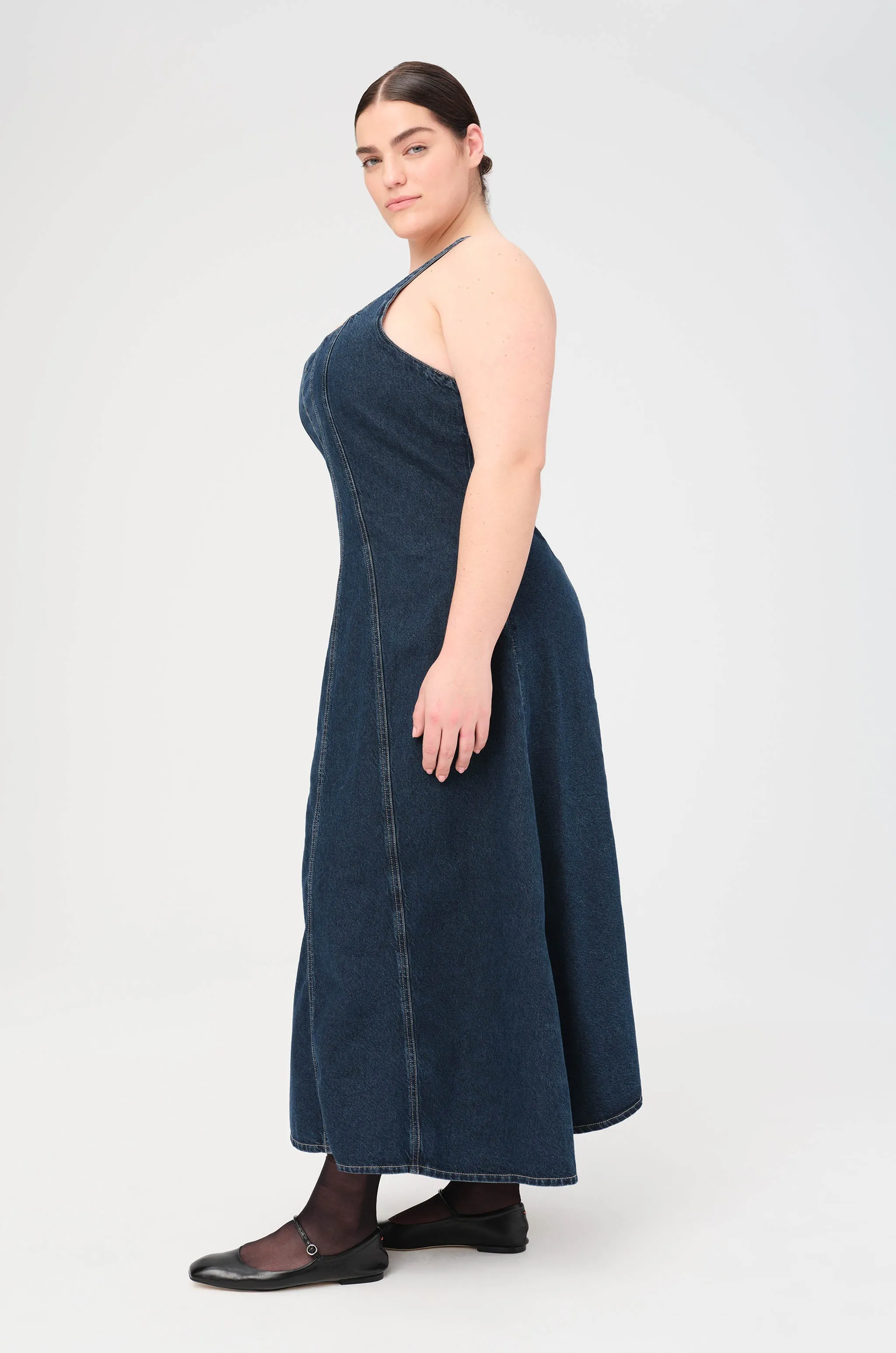 PSA PLUS - DENIM MAXI DRESS | UNDER PRESSURE