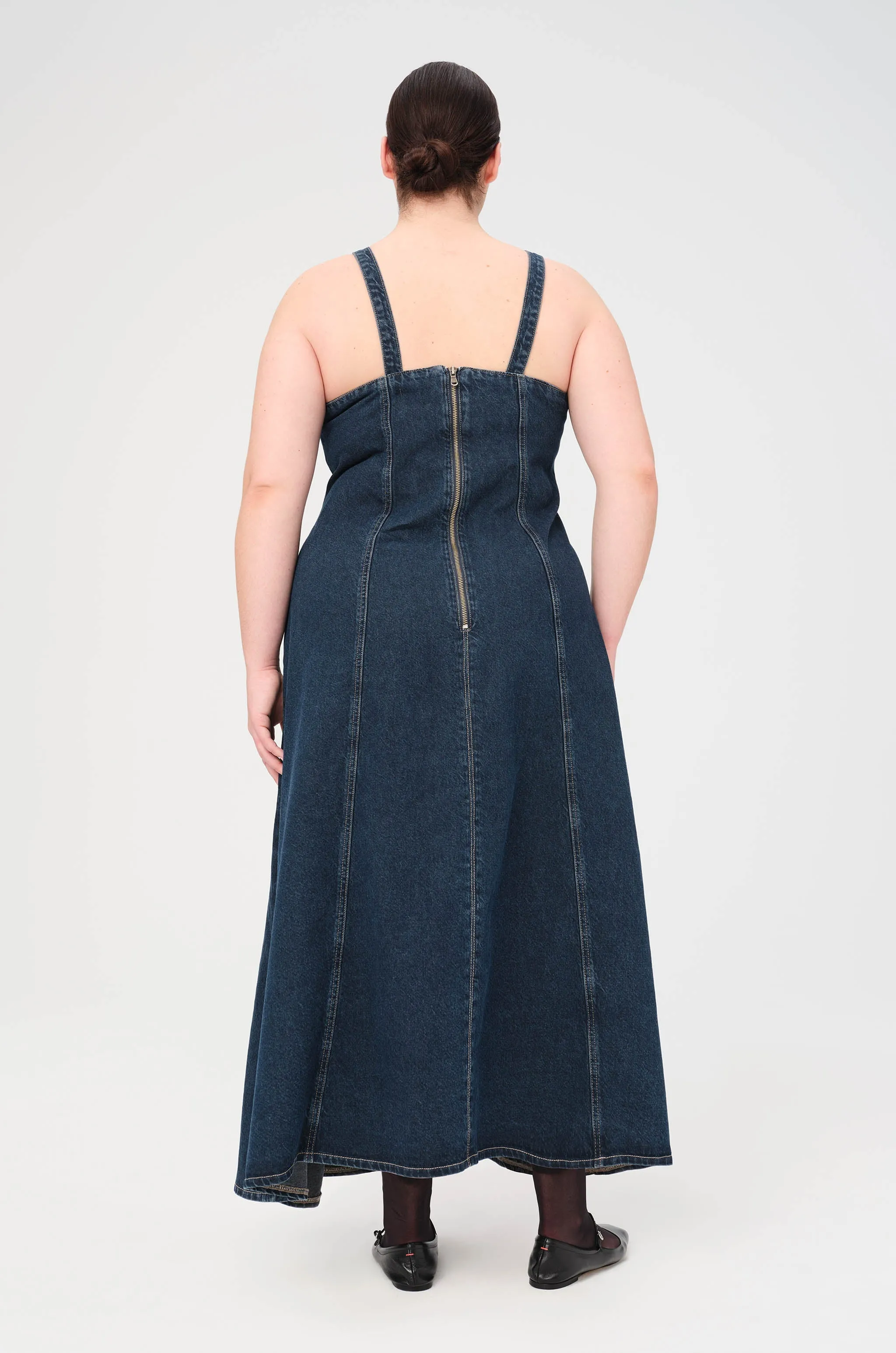 PSA PLUS - DENIM MAXI DRESS | UNDER PRESSURE