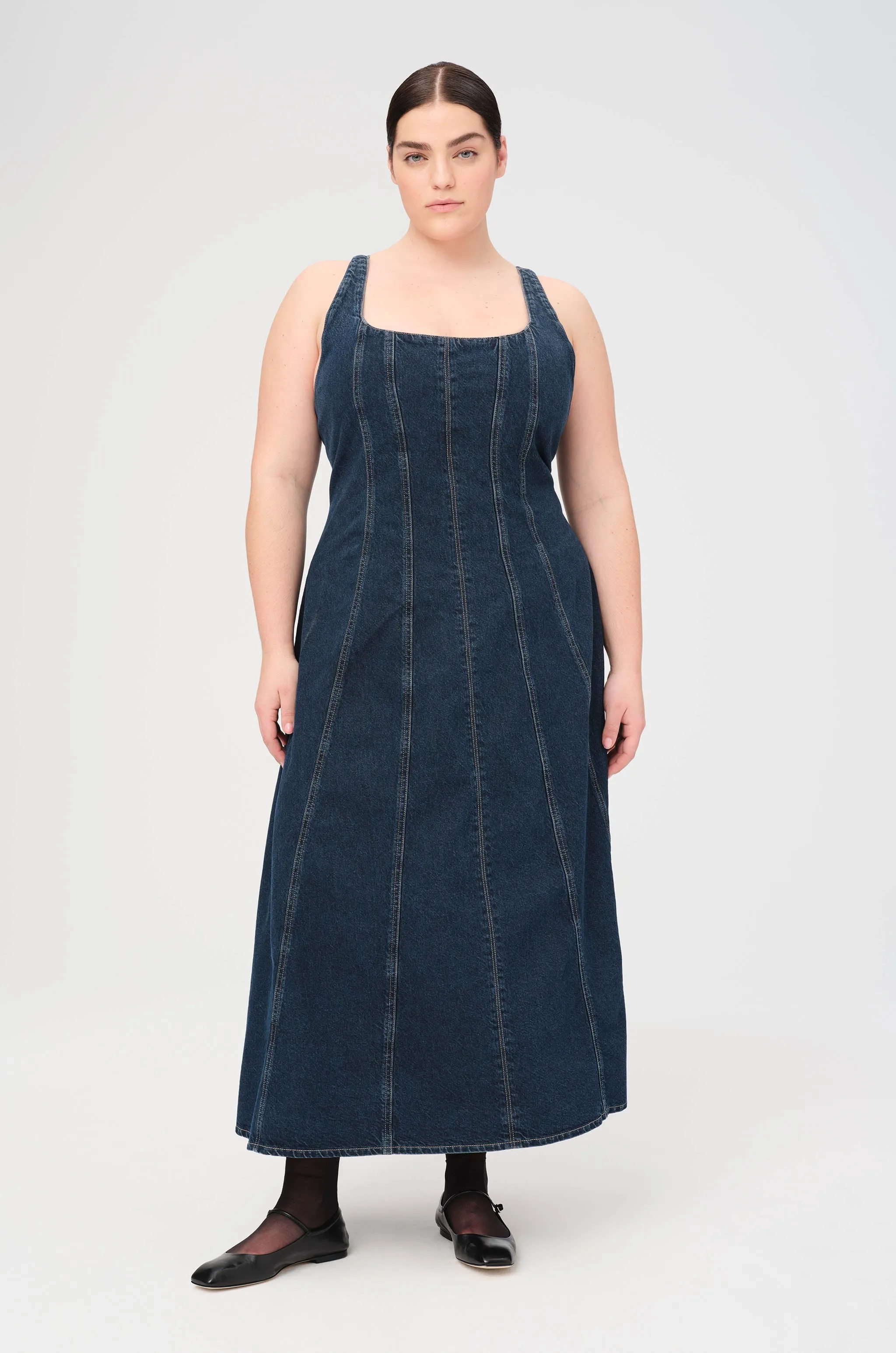 PSA PLUS - DENIM MAXI DRESS | UNDER PRESSURE