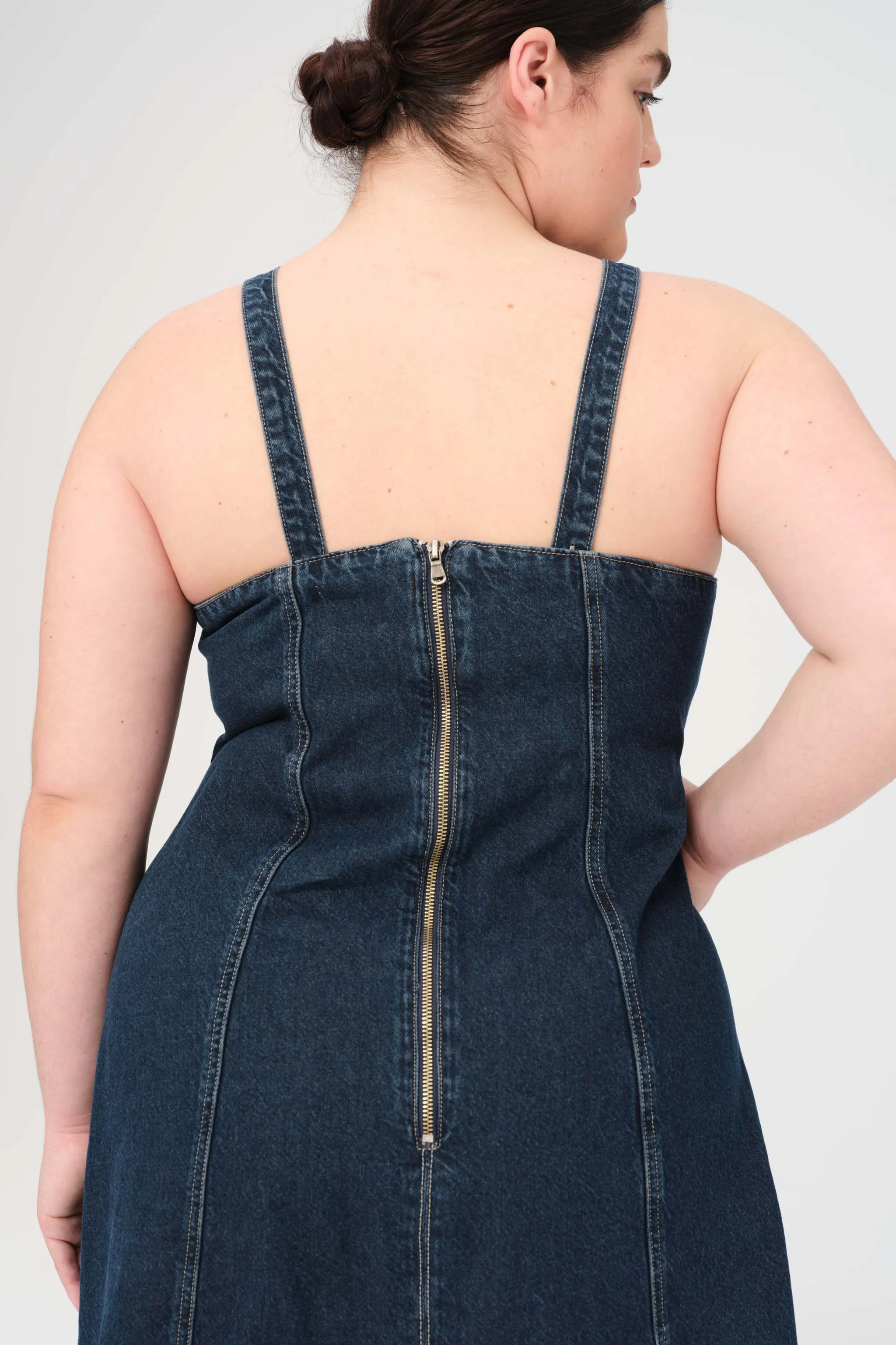 PSA PLUS - DENIM MAXI DRESS | UNDER PRESSURE