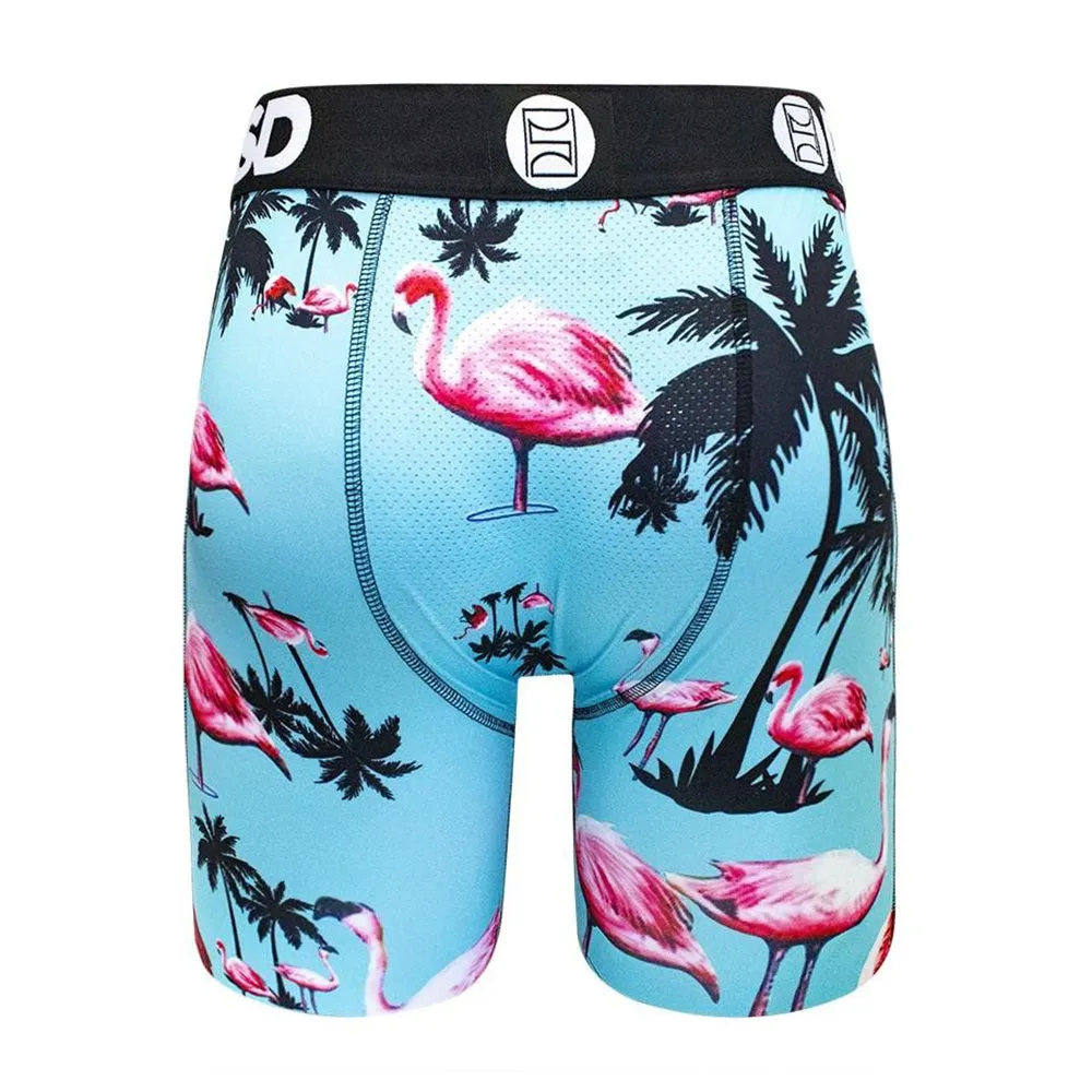 PSD Mens Turquoise Flamingo Inn Boxer Briefs XX-Large Underwear - E11911026-TURQUOISE-XXL