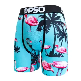 PSD Mens Turquoise Flamingo Inn Boxer Briefs XX-Large Underwear - E11911026-TURQUOISE-XXL