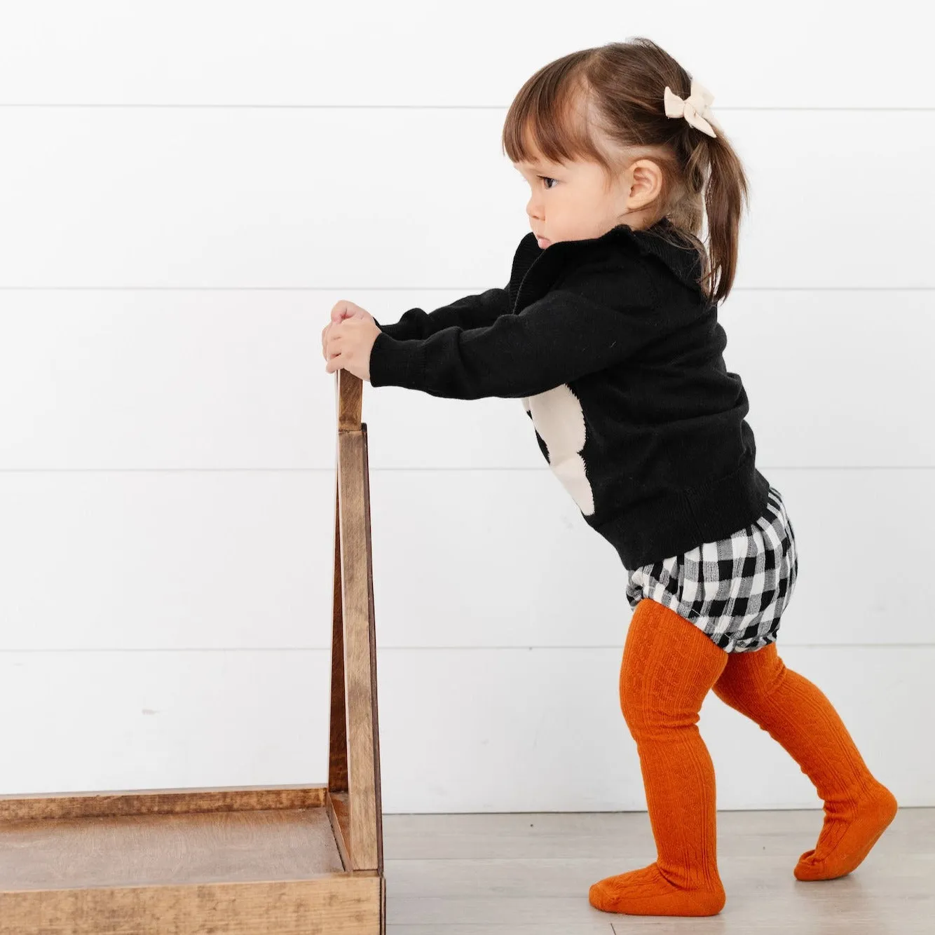 Pumpkin Spice Cable Knit Tights