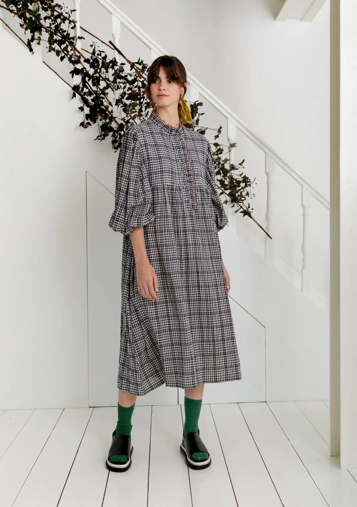 Quincy Dress | Midnight Check | Bonte