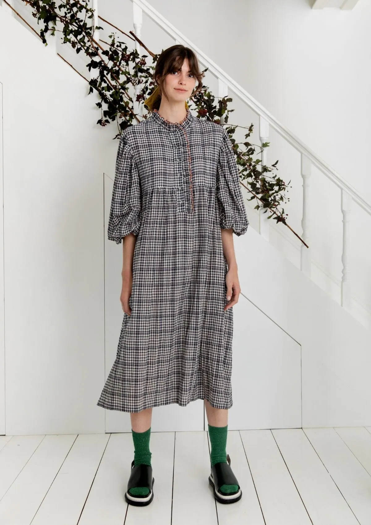 Quincy Dress | Midnight Check | Bonte